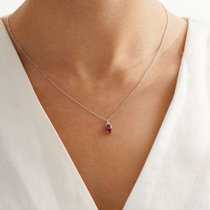 Your 14k Gold Oval Cut Ruby Necklace is stylish, dainty and pretty ideal for everyday use. Details of solid gold handmade Dainty CZ Oval Cut Ruby Jewelry are very eye-catching. It is a great gift for your loved ones. This jewelry will be an indispensable piece of yours. This meaningful July Birthstone Necklace with high quality handwork will be a legacy you can leave to your family its. * Ruby Necklace Details * Material / Gold Kt : This elegant necklace is made of 14k and 18k Solid Gold * Avail Dainty Ruby Jewelry, Ruby Jewelry Silver, Silver Ruby Necklace, White Gold Ruby Necklace, Grad Necklace, Ruby Necklace Designs, Gold Ruby Necklace, Prom Necklaces, Ruby Pendant