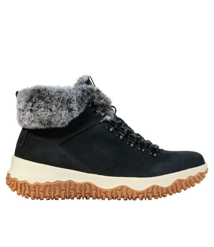 Our most lightly insulated winter boot, built for all-weather protection and exceptional comfort all day long. Order regular shoe size. For half sizes not offered, order up to next whole size. Chain-tread VertiGrip outsole gives great traction on multiple surfaces. Cozy faux-fur trim for added comfort and style. Easy-pull D-ring lace system provides a secure fit. Laces not waterproof. Bamboo charcoal lining reduces odor while adding warmth. 60 grams of recycled PrimaLoft® insulation for just-rig