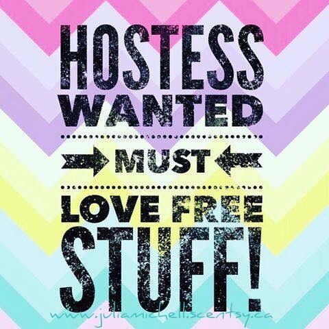 a colorful poster with the words hostess wanted must love free stuff written in black on it