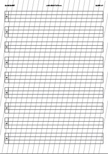 a sheet of paper with lines and numbers on it