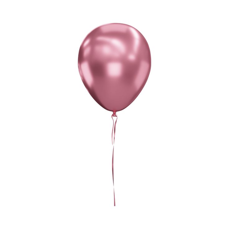 a pink balloon floating in the air