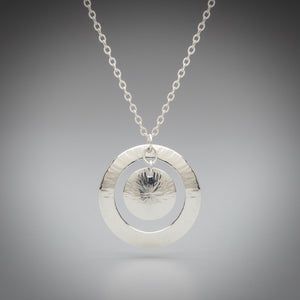 Illuminate Sunburst Sterling Silver Necklace – Jandi Burkett / Metalsmith Secret Sale, Necklace Sizes, Sterling Silver Necklace, Spring Rings, Sterling Silver Necklaces, Put On, Silver Necklace, Sterling Silver, Ring