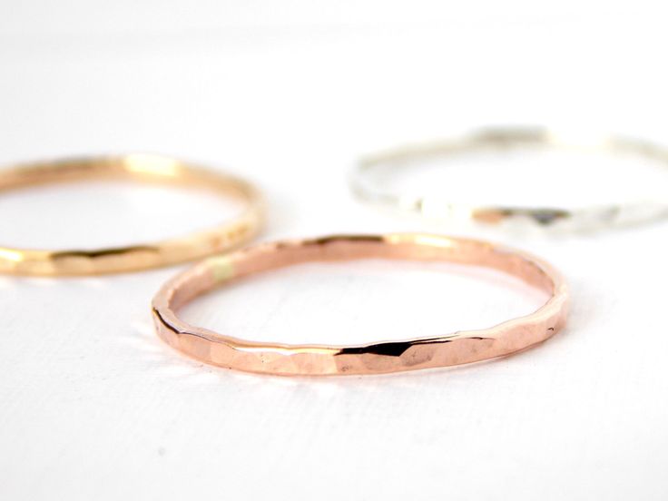 Reflection Stacking Ring:  textured ring, 14K Gold-filled ring, hammered ring, dainty ring, simple ring, gold ring, silver ring, skinny ring by RitoOriginals on Etsy https://www.etsy.com/listing/155031328/reflection-stacking-ring-textured-ring Dainty Hammered Midi Rings For Anniversary, Dainty Hammered Rose Gold Rings, Dainty Hammered Rings, Dainty Hammered Stackable Open Rings, Dainty Hammered Open Stackable Rings, Dainty Hammered Open Midi Rings, Rose Gold Hammered Midi Rings, Simple Hammered Stackable Rings For Gift, Simple Hammered Stackable Rings Gift