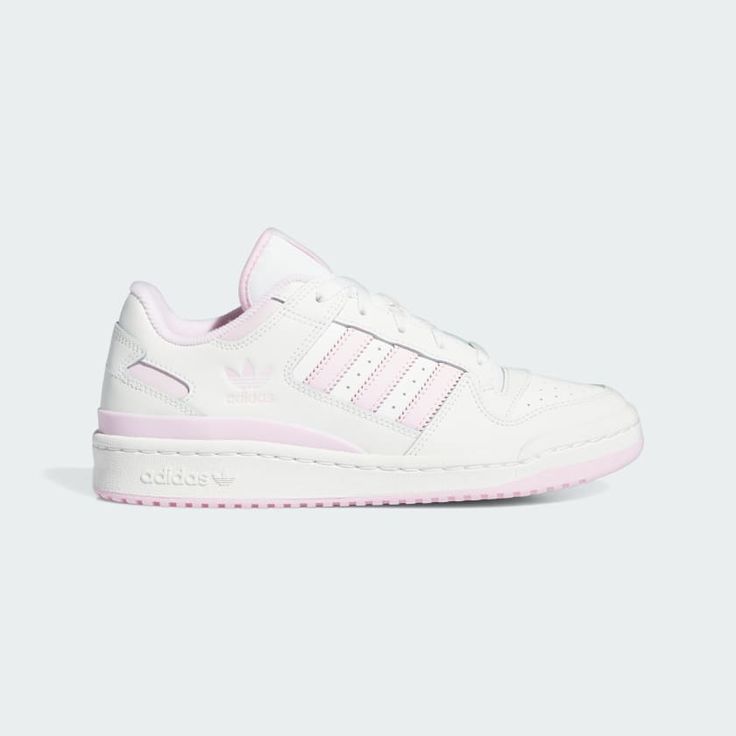 Adidas Formula Low, Forum Low Cl Shoes, Cute Pink Shoes, Cute Shoes For School, Pink Shoes Sneakers, Addias Shoes, Adidas Forum Low Cl, Pink Adidas Shoes, Cream Sneakers