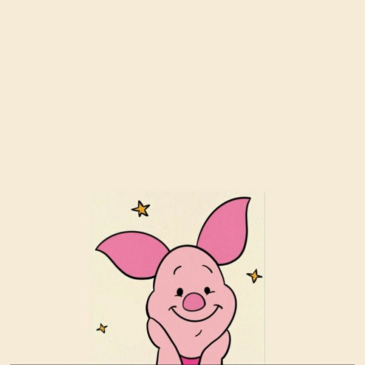 a pink pig with stars on it's head