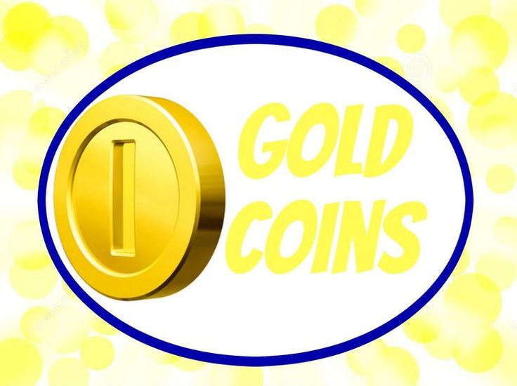 a gold coin with the word 1 on it and some bubbles in the back ground