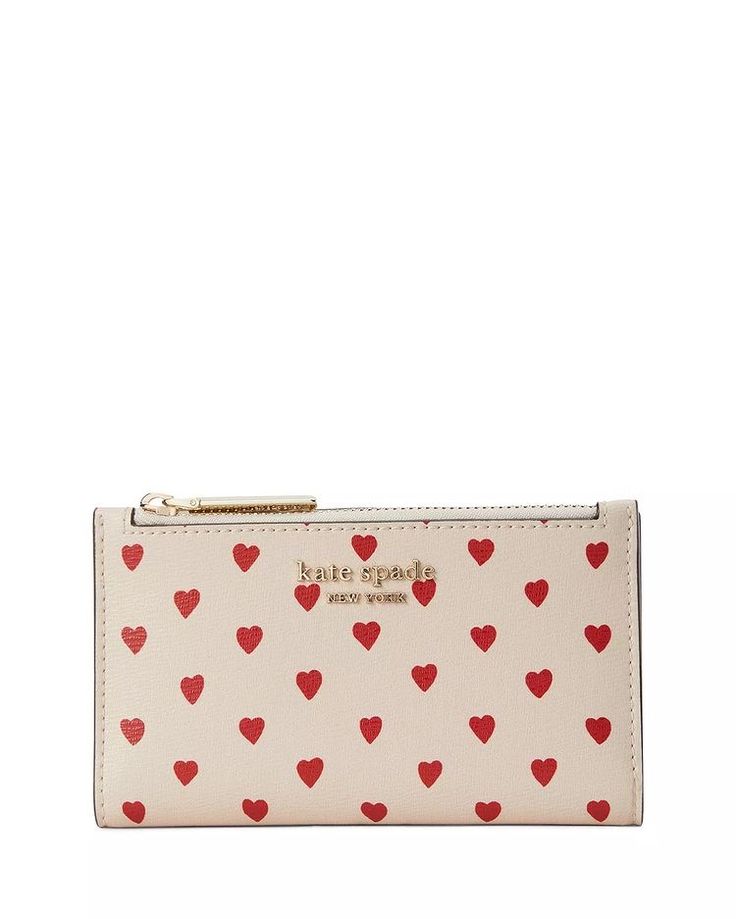 Mini heart Kate spade wallet Cash Safe, The Spencer, Heart Prints, Cute Wallets, Girly Bags, Leather Bifold Wallet, Pretty Bags, Kate Spade Wallet, Birthday Wishlist