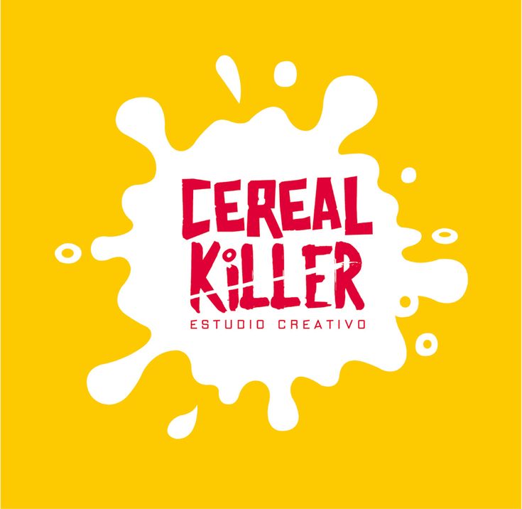 the logo for cereal killer esttudio creative, which is designed to look like a splash