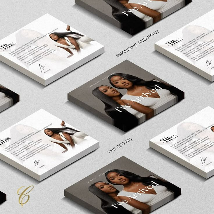 the business card is designed to look like it has two women hugging each other on it