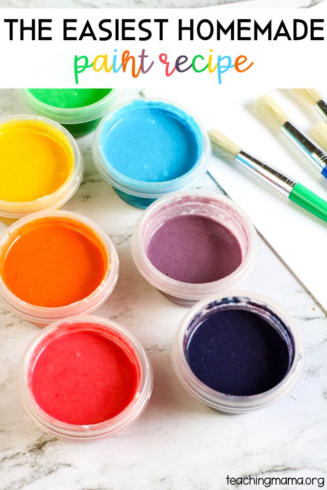 the easy homemade paint recipe is perfect for kids to use in their art projects and crafts