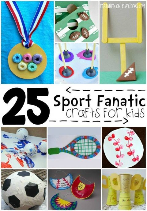 25 sport fanatic crafts for kids to make