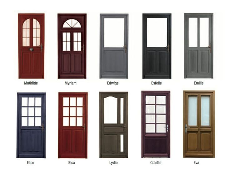 the different types of doors and windows are shown in this image, including one for each door