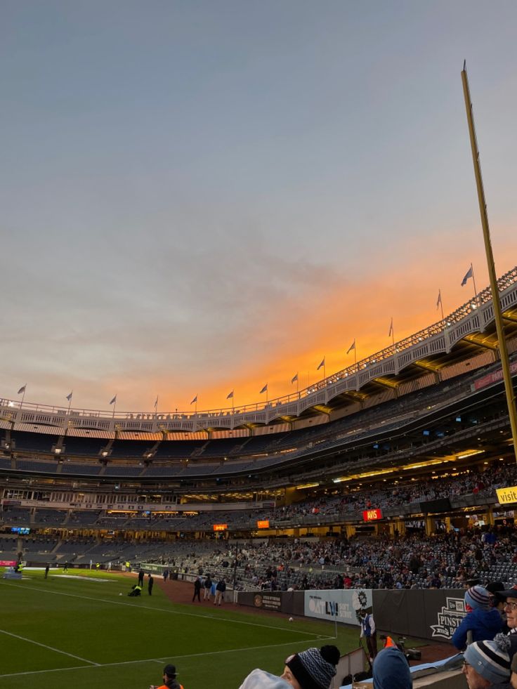 Yankee stadium sunset nyc mls NYCFC Ny Yankees Aesthetic, Yankee Game Aesthetic, Yankee Stadium Aesthetic, Yankees Game Aesthetic, Mariana Core, Yankees Aesthetic, Stadium Aesthetic, Yankees Baby, Yankees Game