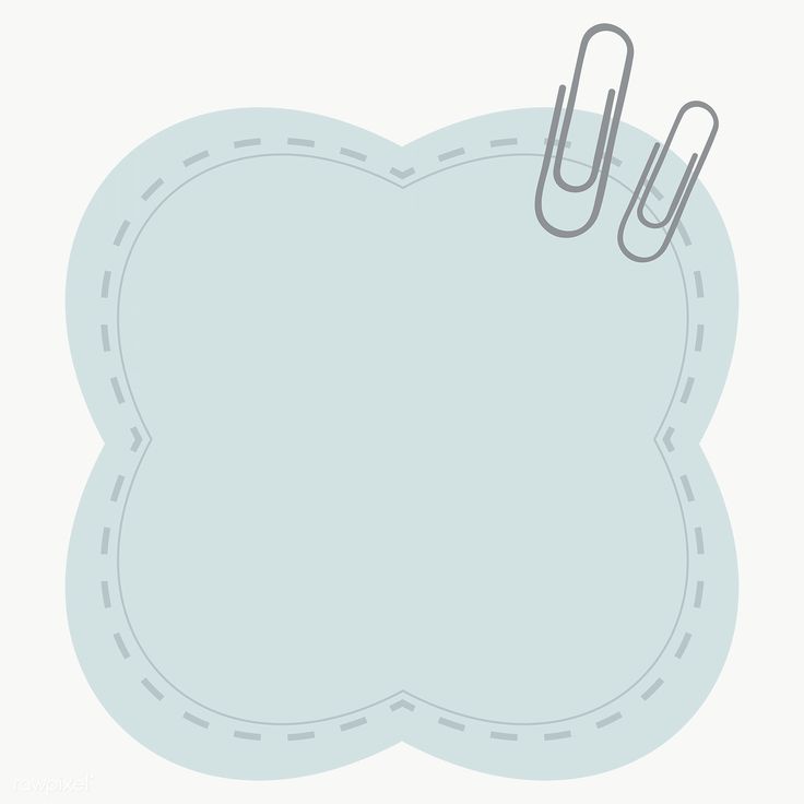 a paperclip with a blank space for text or image to be cut out