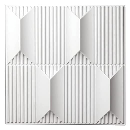 an abstract white wall panel with diagonal stripes