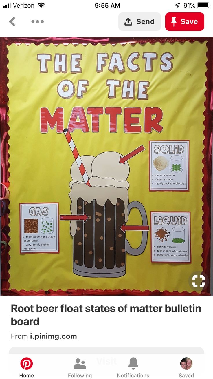 a bulletin board with an image of a beer and the words, the facts of the matter