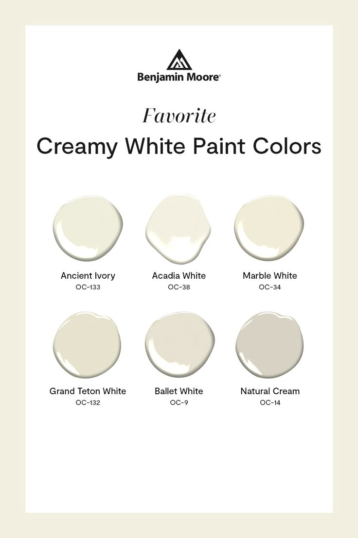 the different shades of cream paint