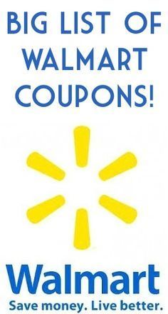 a walmart sign with the words,'big list of walmart coupons '