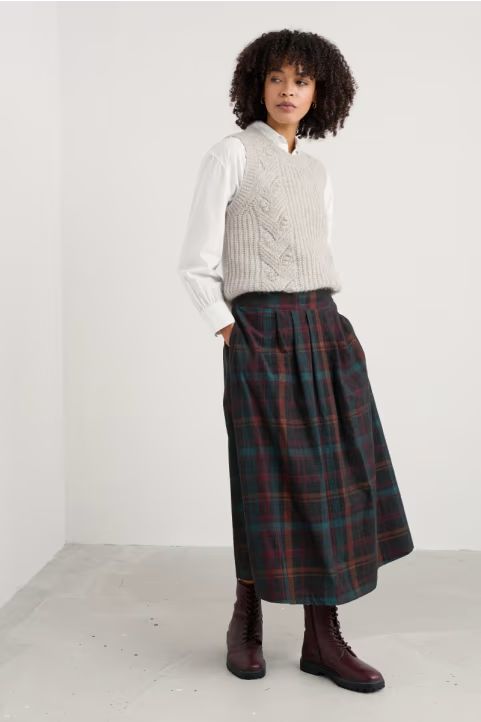 Women's Skirts - Seasalt Cornwall Coastal Colours, The Traitors, Claudia Winkleman, Cosy Jumper, Seasalt Cornwall, Long Midi, Fashion Queen, Indigo Denim, Corduroy Skirt