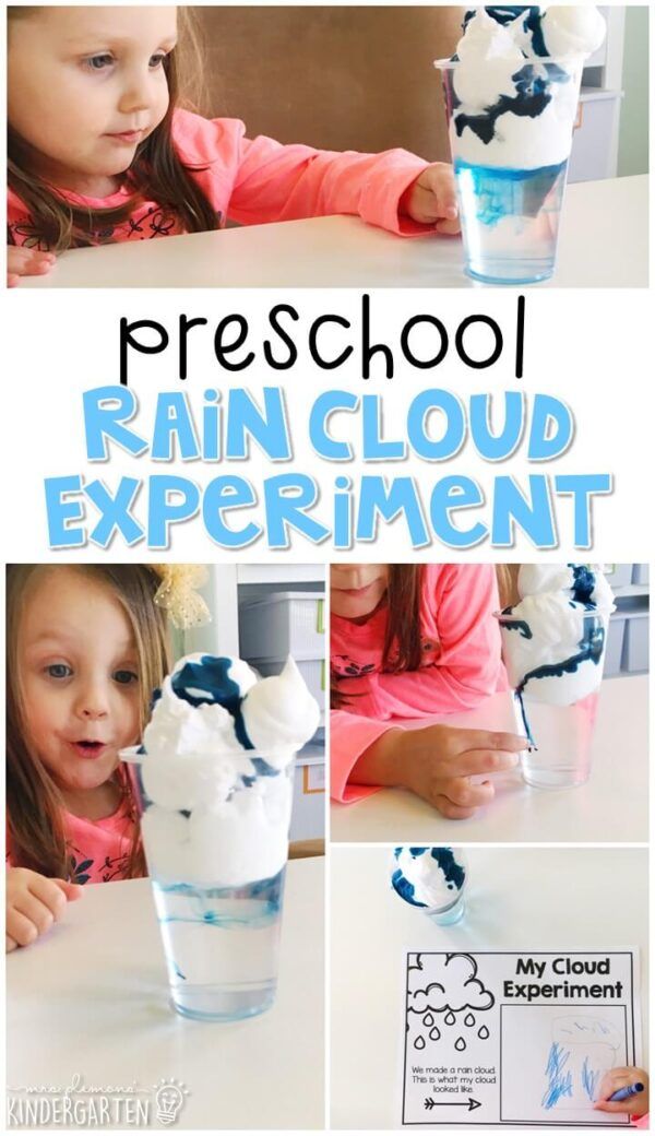 a collage of photos showing the process of making an experiment with water and ice cream