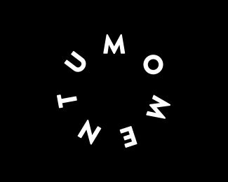 the logo for an art project called'moment ', written in white on a black background