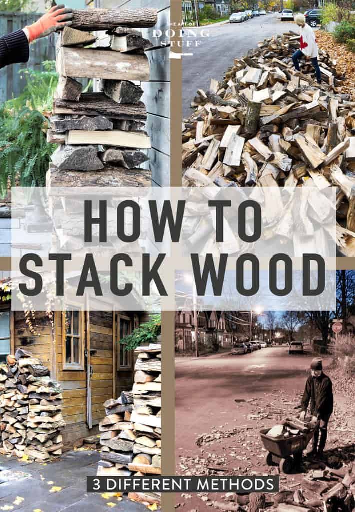 how to stack wood in 3 different ways