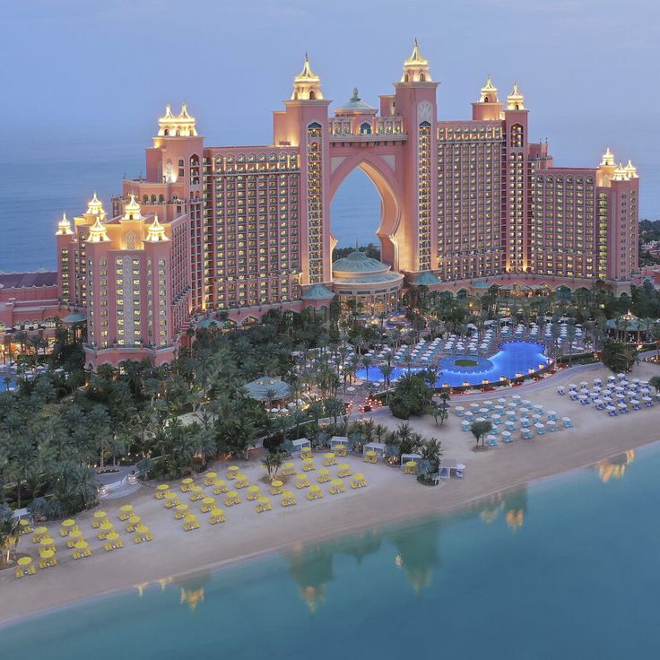 an aerial view of the resort at night