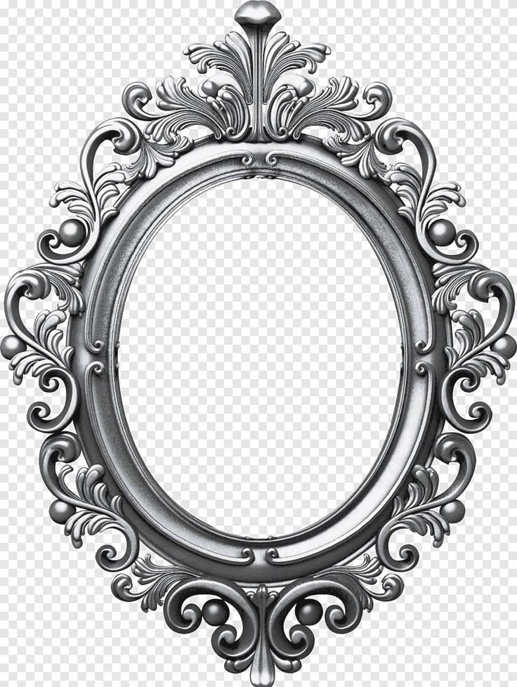 an ornate silver frame on a transparent background, hd png downloads to be used for