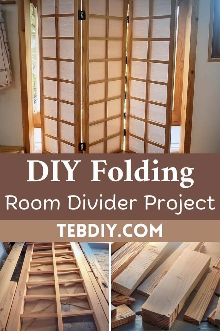 the diy folding room divider project is easy to make and looks great in any home