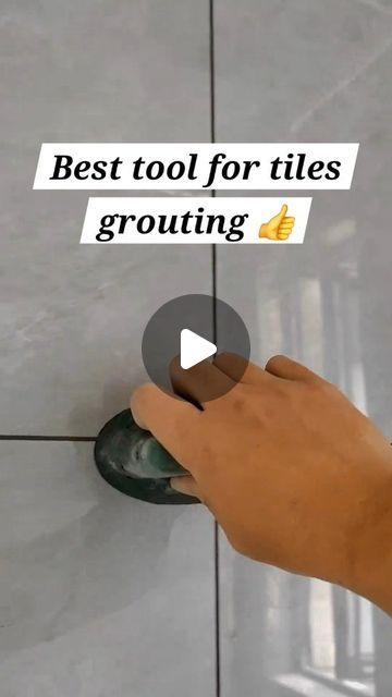 a person using a tile grouting tool on a bathroom floor with the words best tool for tiles grouting