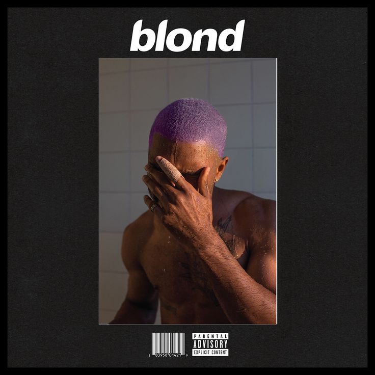 a man with green hair covering his face in front of a white background and the words blond electronic music