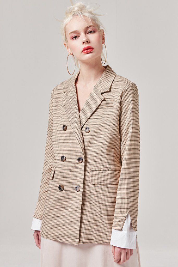 Tattersall Plaid Blazer Girly Clothes, Spring Inspo, Shell Design, Wholesale Shirts, Zara Fashion, Plaid Blazer, Plaid Design, Blazer Fashion, Fashion 2020