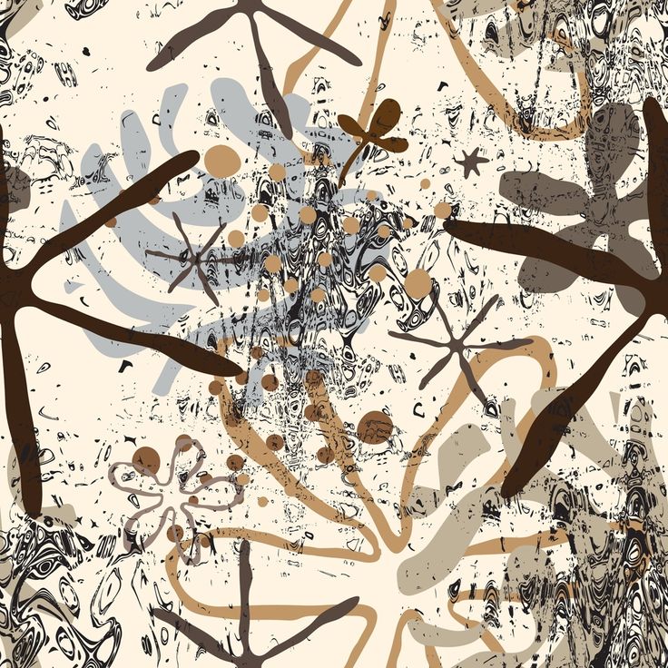 an abstract painting with brown and white colors