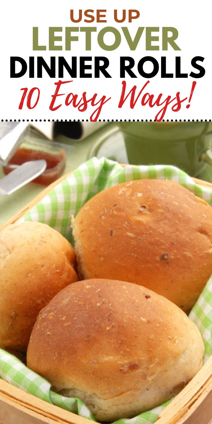 a basket with a green towel that has dinner rolls in it Recipes With Dinner Rolls Meals, Leftover Roll Recipes, Dinner Roll Meals, Dinner Roll Dinner Ideas, Recipes Using Dinner Rolls, Meals With Dinner Rolls, Leftover Dinner Rolls Ideas, Recipes With Rolls, Recipes With Dinner Rolls