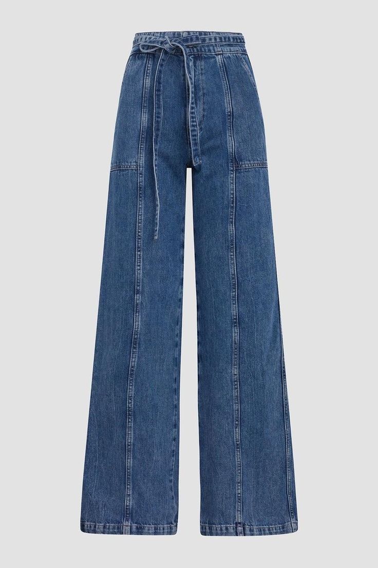 Trouser Design, Cute Pants, Denim Branding, Hudson Jeans, Denim Trousers, Wide Leg Denim, Denim Pant, Comfy Outfits, High Jeans