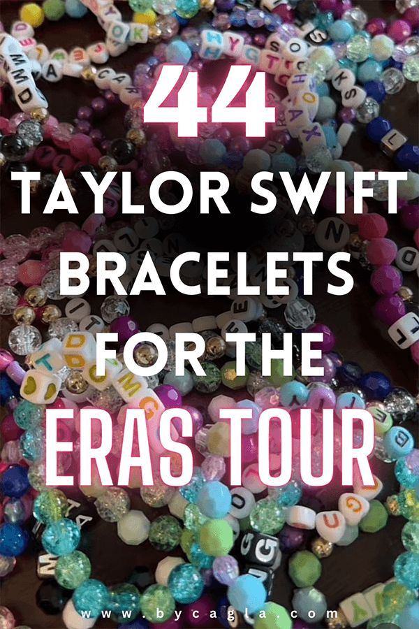 the words, taylor swift bracelets for the eras tour