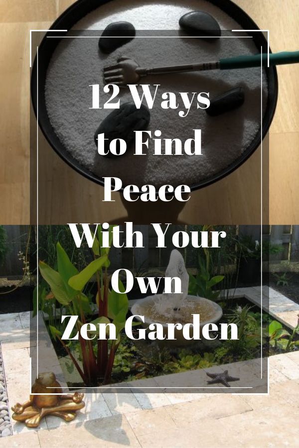 a bird bath with the words 12 ways to find peace with your own garden