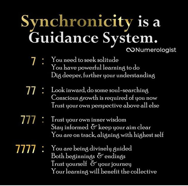 a black and gold poster with the words synconicity is a guidance system on it