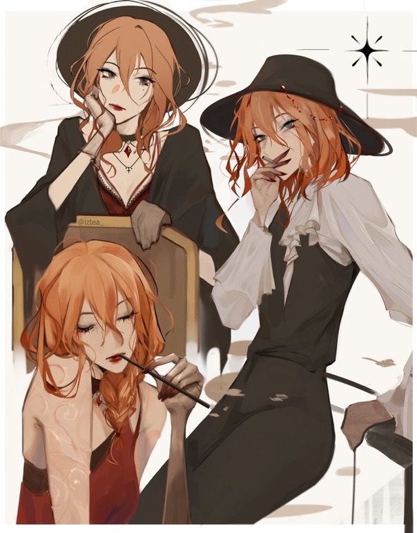 fem chuuya bsd Fem Chuuya, Chūya Nakahara, Nakahara Chuuya, Bungou Stray Dogs Characters, Chuuya Nakahara, Silly Dogs, Bongou Stray Dogs, Stray Dogs Anime, Different Outfits