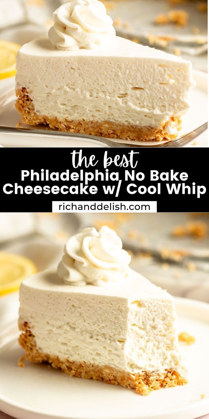 the best philadelphia cheesecake we've got whip cream on top