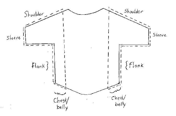 the diagram shows how to make a t - shirt