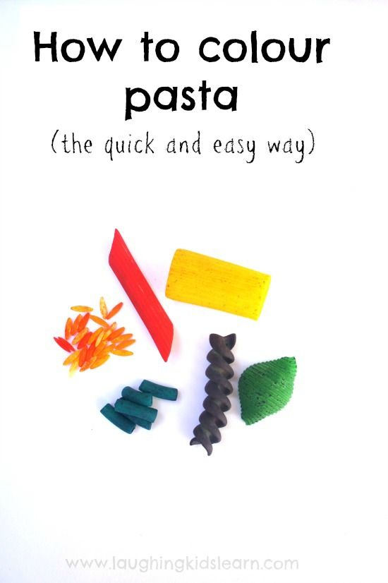 how to color pasta the quick and easy way with pictures on it, including instructions