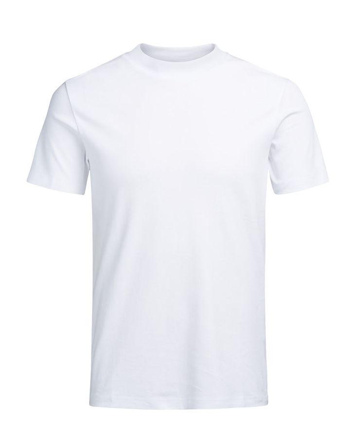 HIGH NECK T-SHIRT White Polos, Super Wallpaper, Corporate Shirts, Plain White T's, Plain White T Shirt, T Shirt Design Template, White Tshirt Men, Wallpaper White, T Shirt Picture