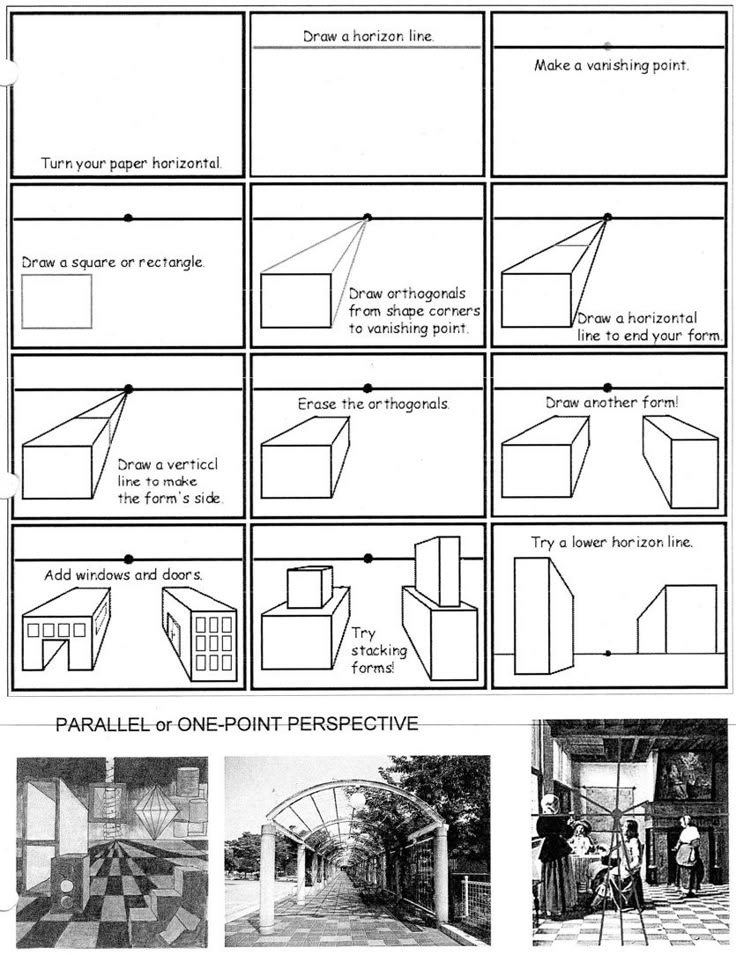 the diagram shows how to make an object with different shapes and sizes, including rectangles