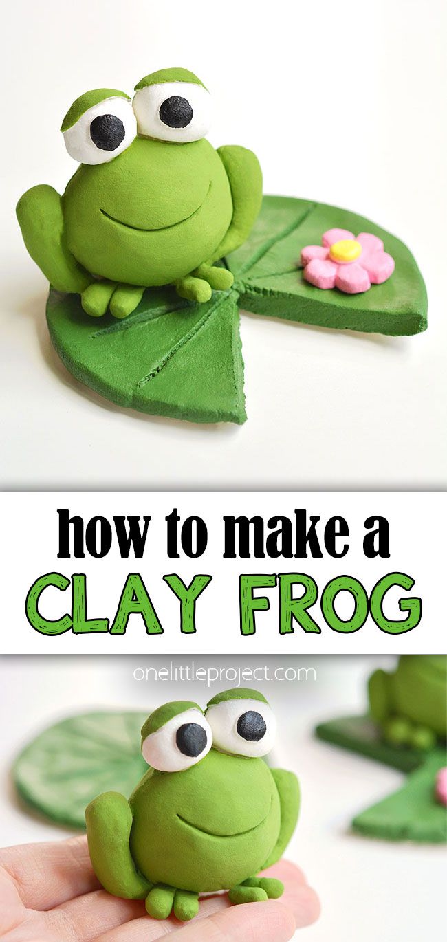 how to make a clay frog craft for kids that is so cute and easy to make