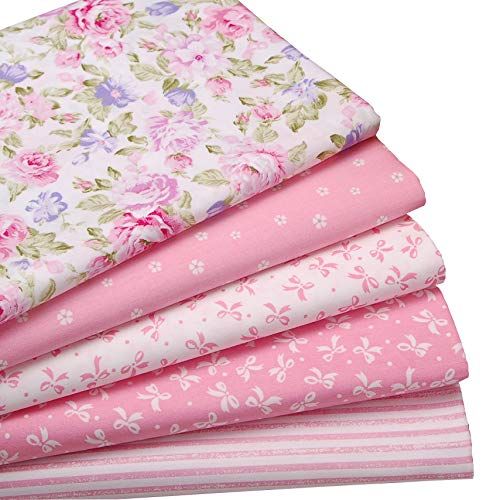 PRICES MAY VARY. Material: 100% high quality cotton Technology: Twill ( Dense, soft );Patterns: Floral,stripe,bow-knot Size:About 18" x 22"/46cmx56cm each piece;Packing: 5 x Fat Quarters Eco-friendly printed fabric, soft and comfortable,breathable, heat-resistant, moisture absorption. Used for pillows, cushions, doll cloth, quilting, patchwork, scrapbook, kids bedding and other needlework sewing. Material: 100% cotton 
 Packing: 5pcs of different designs fabric as picture shown 
Size: About 18"x Clothing Fabric Patterns, Quilt Fabric Bundles, Patterns Floral, Vintage Floral Fabric, Diy Sewing Pattern, Sewing Patterns For Kids, Sewing Material, Fabric Bundle, Kids Bedding