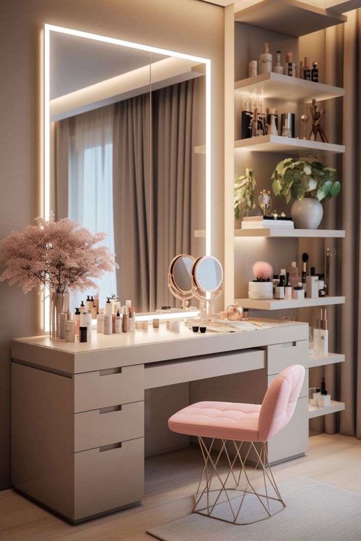 beauty room design  room ideas for small rooms  room  decor ideas  room decor beauty room beauty room design beauty salon interior Stylish Room Decor, Dressing Room Decor, Dressing Table Design, Home Design Living Room, Room Makeover Bedroom, Balcony Ideas, Dressing Room Design, Decor Home Living Room, Small Balcony