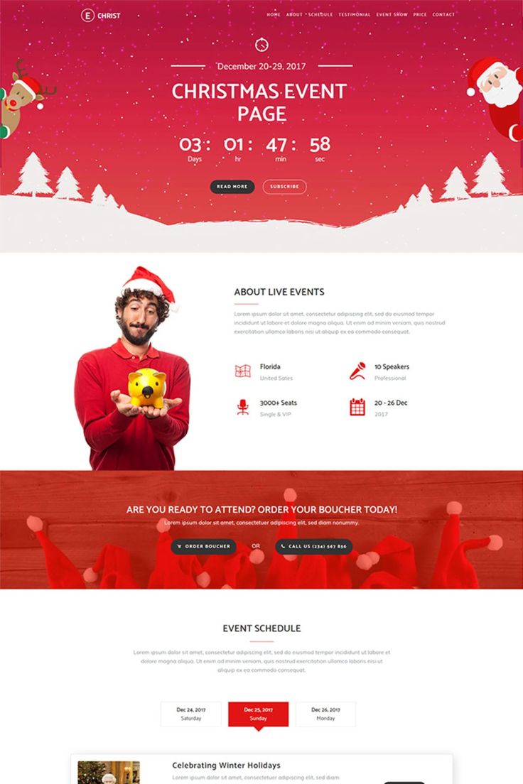 the website is designed to look like it has been decorated for christmas