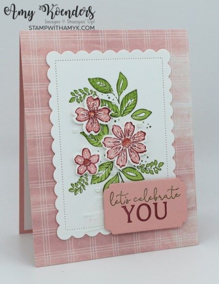 a close up of a card with flowers on it