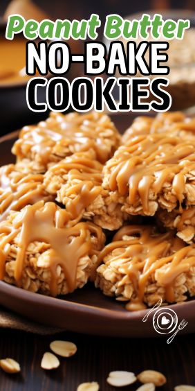 peanut butter no - bake cookies on a plate